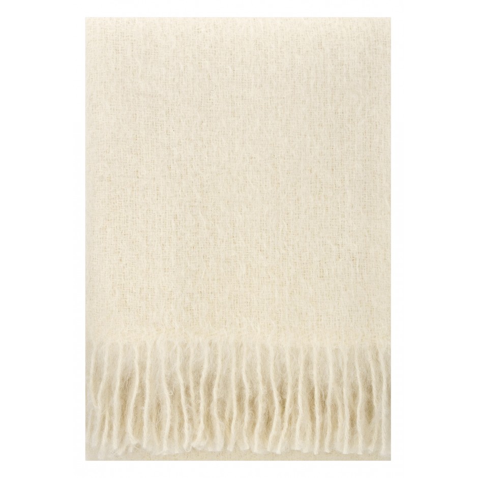 Plaid mohair blanc Plaid mohair blanc
