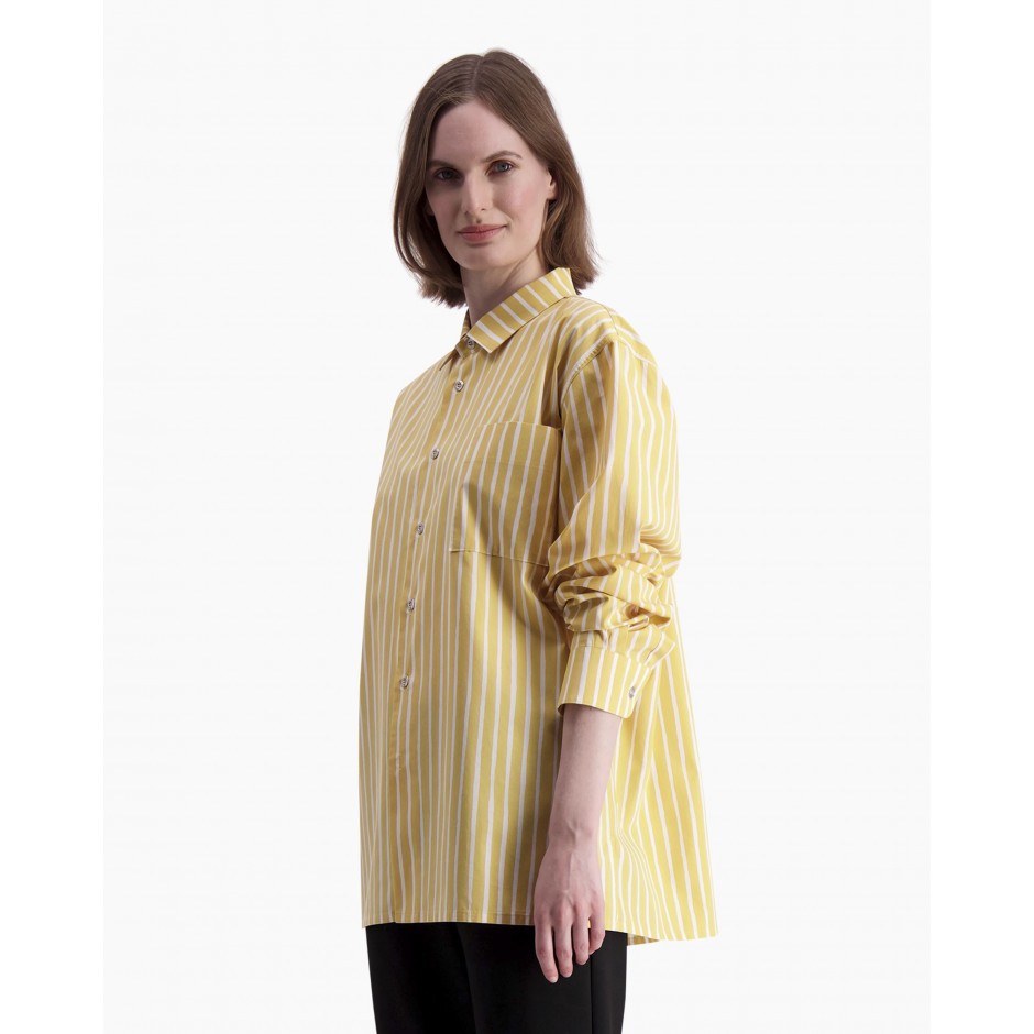 Chemise Jokapoika Marimekko jaune et blanc