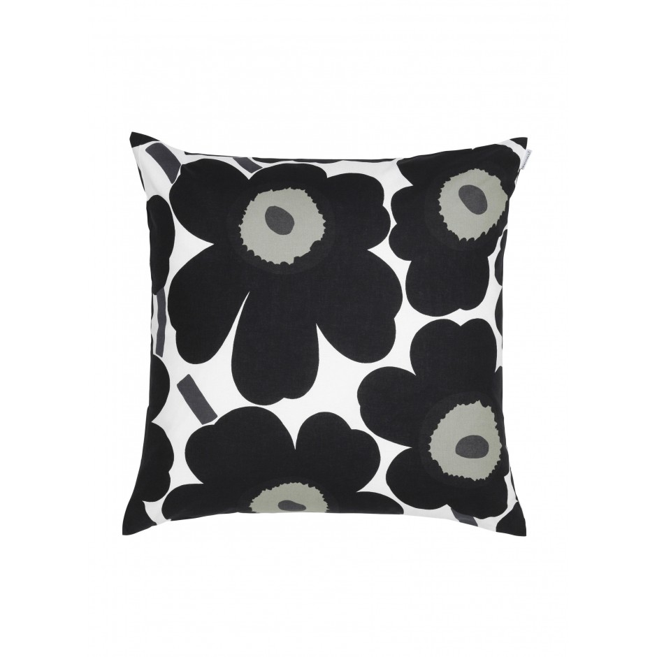 Pieni Unikko housse de coussin 50 x 50 cm, blanc, noir Pieni Unikko housse de coussin 50 x 50 cm, blanc, noir