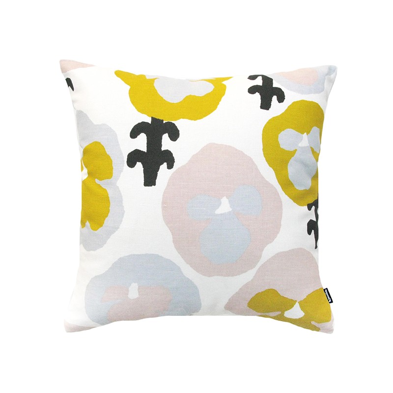 Housse de coussin Orvokki jaune, Kauniste