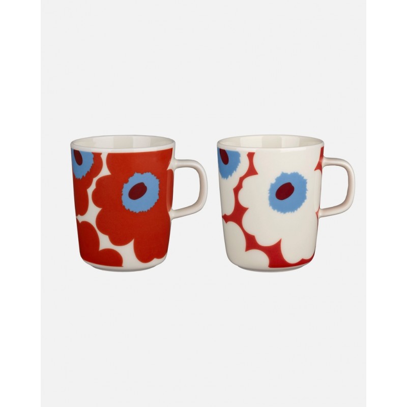 Oiva/Suur Unikko, set de deux mugs, serie limitée, Marimekko