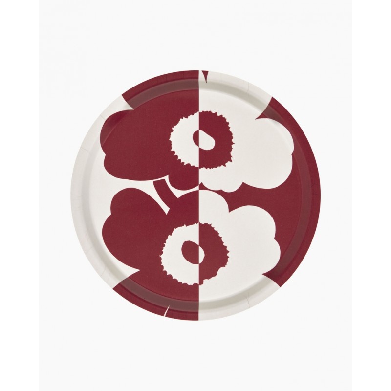 Plateau Suur Unikko Marimekko en bois laminé, diamètre de 31 cm Plateau Suur Unikko Marimekko en bois laminé, diamètre de 31 cm