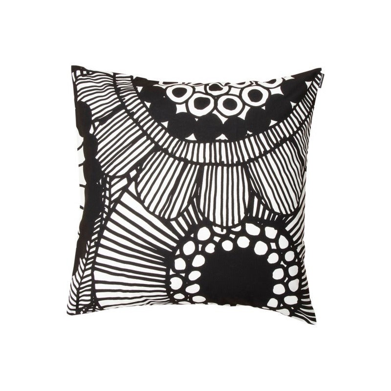 Siirtolapuutarha housse de coussin, 50 x 50 cm en noir et blanc, Marimekko