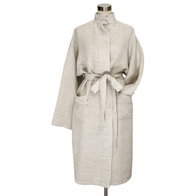 sortie de bain, bath robe, made in Finland, unisex, lin lavé, tencel, coton, Lapuan Kankurit