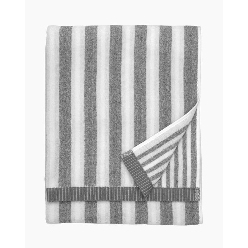 Kaksi raitaa, bath towel, serviette de bain, Marimekko, coton éponge, absorbant, coloris gris-blanc, Kaksi raitaa, bath towel, serviette de bain, Marimekko, coton éponge, absorbant, coloris gris-blanc,