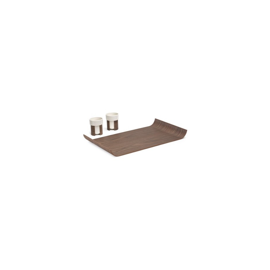 Plateau CJFORM en noyer ou en chêne stratifié, 50 x 30 x 4.5 cm Plateau CJFORM en noyer ou en chêne stratifié, 50 x 30 x 4.5 cm