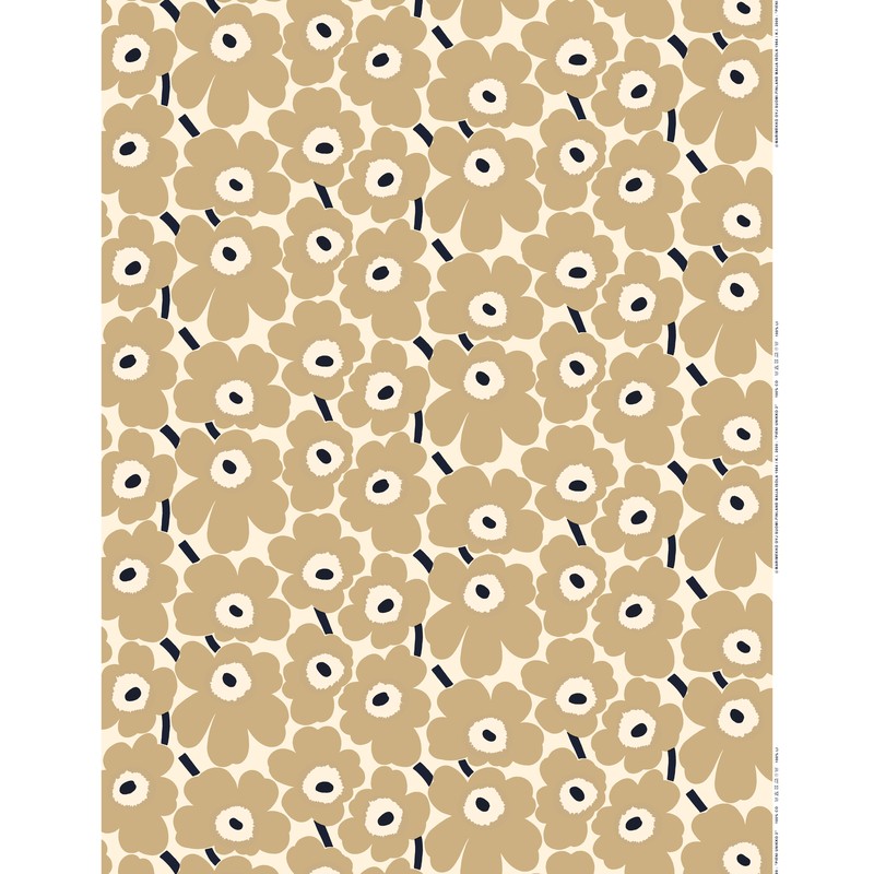 Coton enduit Pieni Unikko beige, Marimekko Coton enduit Pieni Unikko beige, Marimekko