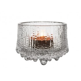 Photophore Ultima Thule, en verre clair, Iittala, fabriqué en Finlande. Hauteur 65 mm.