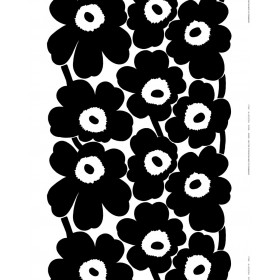 Coton enduit Unikko noir,...