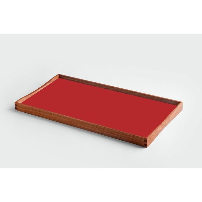 Turning tray Finn Juhl, finn juhl, design danois, plateau reversible noir et rouge