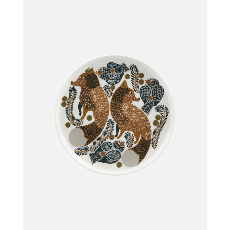 Assiette Oiva/Ketunmarja en diamètre de 20 cm, Marimekko