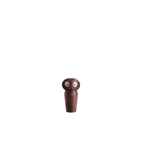 Hibou en chêne fumé de 8,5 cm de hauteur, fait main, design Paul Anker Hansen en 1960 pour la marque danoise Architectmade