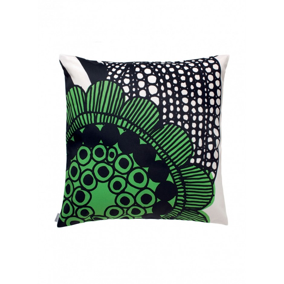 Hyasintti housse de coussin 50 x 50 cm, blanc, vert, noir Hyasintti housse de coussin 50 x 50 cm, blanc, vert, noir