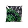 Hyasintti housse de coussin 50 x 50 cm, blanc, vert, noir