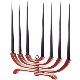 Nordic Light, chandelier rouge à 7 branches